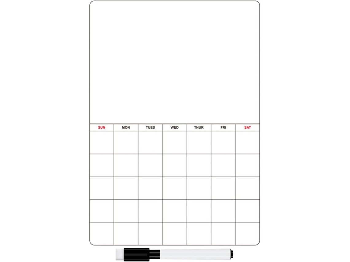 Planificador Hebdomadaire Magnétique Blanc 2 Conjuntos Tableau Effaçable Para Refrigerador Superfície Nano