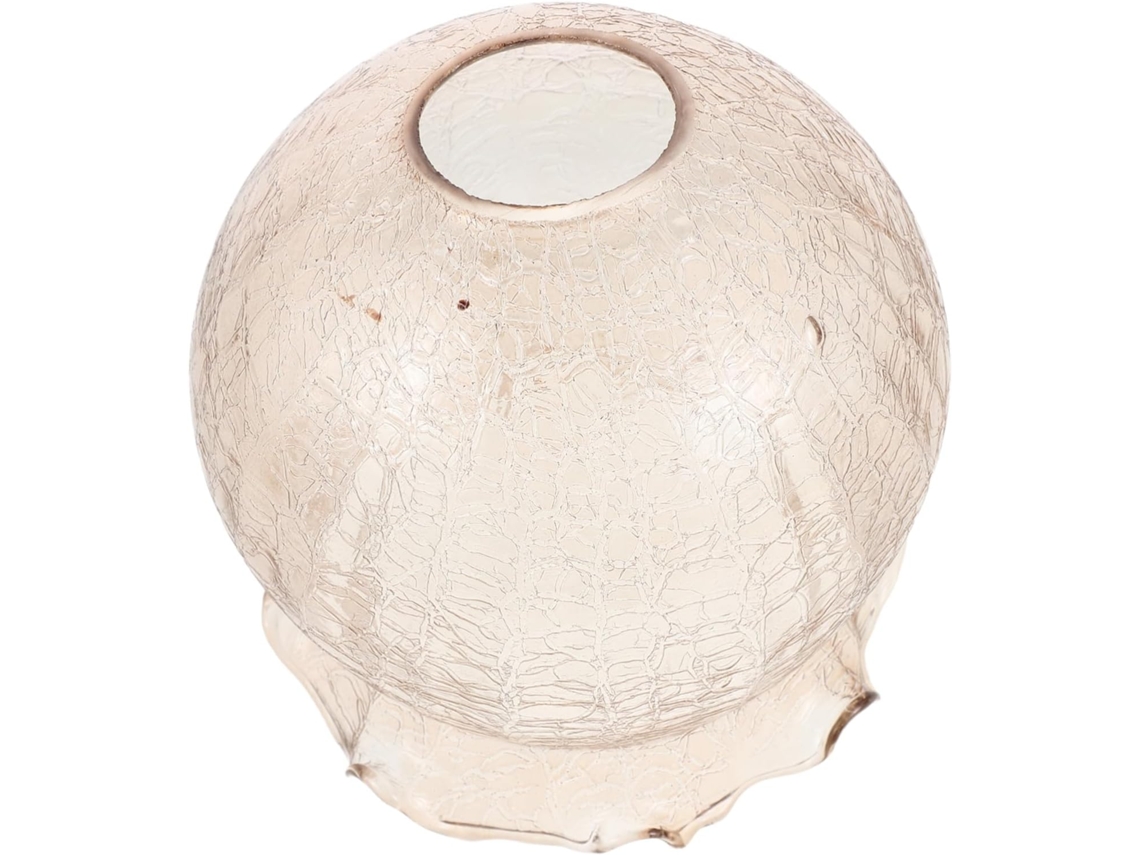 Vidro Vintage Laranja com Efeito Craquelado, Filtra a Luz, Feito À Mão, para Sala de Jantar Ou SFUSHOS