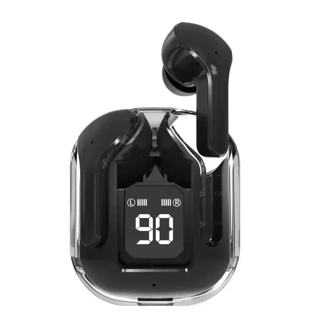 (preto) Mini Fones De Ouvido Estéreo Tws Com Visor Digital Led (universal)