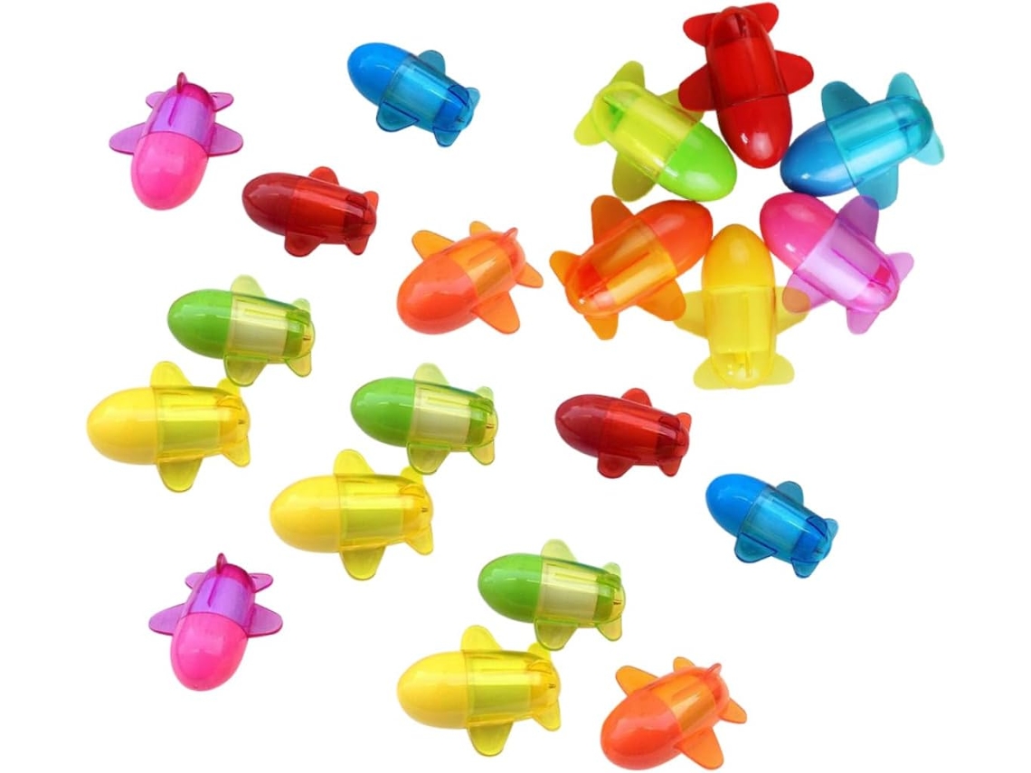 Conjunto De 20 Mini Canetas Esferográficas Em Formato Avião, Retráteis