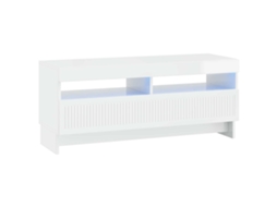 Vidaxl Gabinete De Tv Led Branco Brilhante Derivados De Madeira