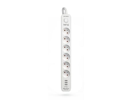 Extensão Com 6 Tomadas Com Interruptor Kerg M02601 (branco Tomada Eu)