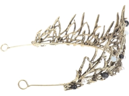 Coroa de cabelo com faixa metálica em estilo barroco europeu, acessório para cabelo.