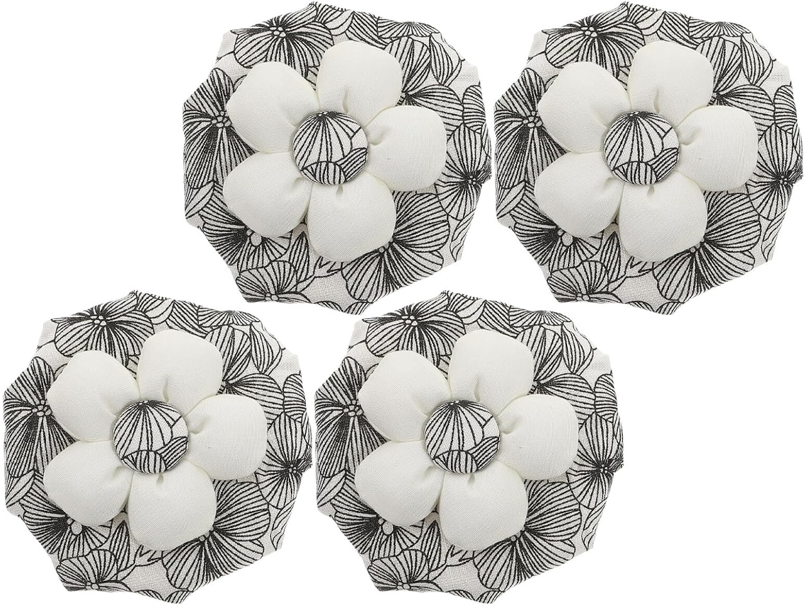 Conjunto De 4 Capas Protetoras Antiestáticas Para Maçanetas, Em Tecido De Algodão Macio Com Formato Flor, Para Uso