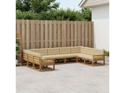 Vidaxl Conjunto De Sofás Para Exterior 9 Unid. Natural E Bege