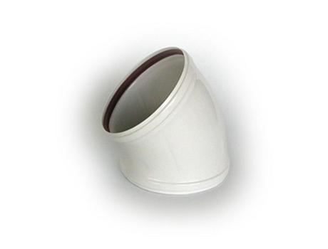 Cotovelo com Juntas 45º 125 Mm Alum.Bco. NEGARRA