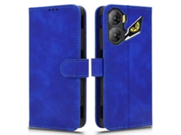 Capa De Couro Tipo Carteira Flip Para Zte Nubia Neo 3 5g, Com Sensação De Pele E Antiqueda, Azul