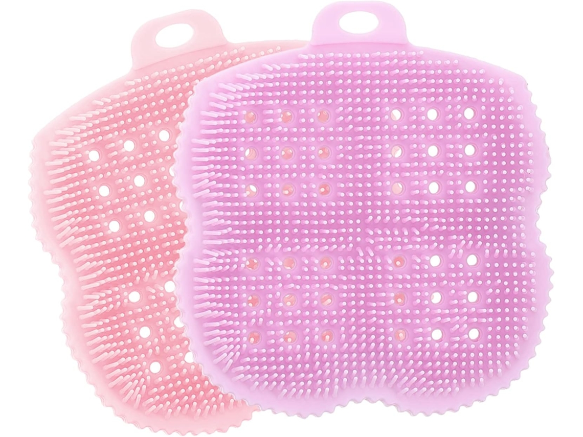 Conjunto De 2 Escovas Esfoliantes Silicone, Escova De Banho Multifuncional, Esfoliante Corporal, Acessório De Banheiro