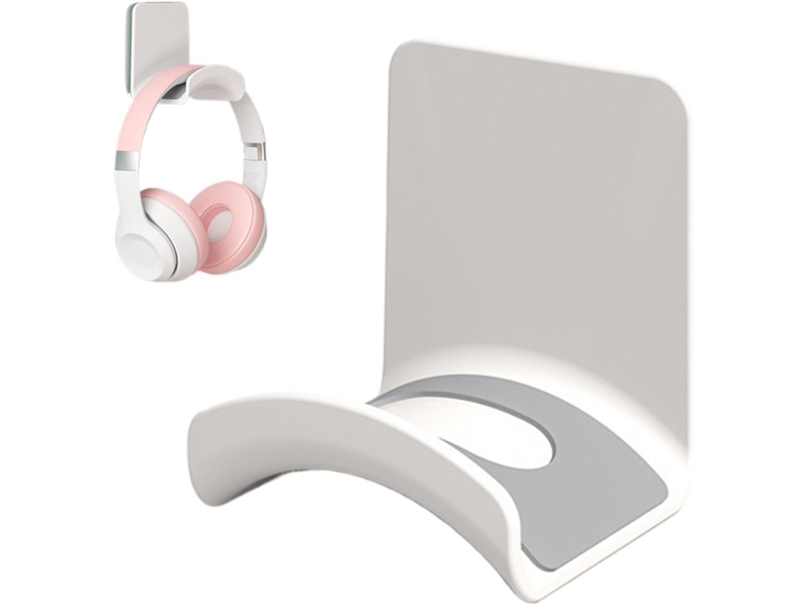 Suporte De Parede Genérico Para Fones Ouvido Armazenamento Adesivo Ideal Streaming No Quarto, Escritório Em Casa Ou Sala