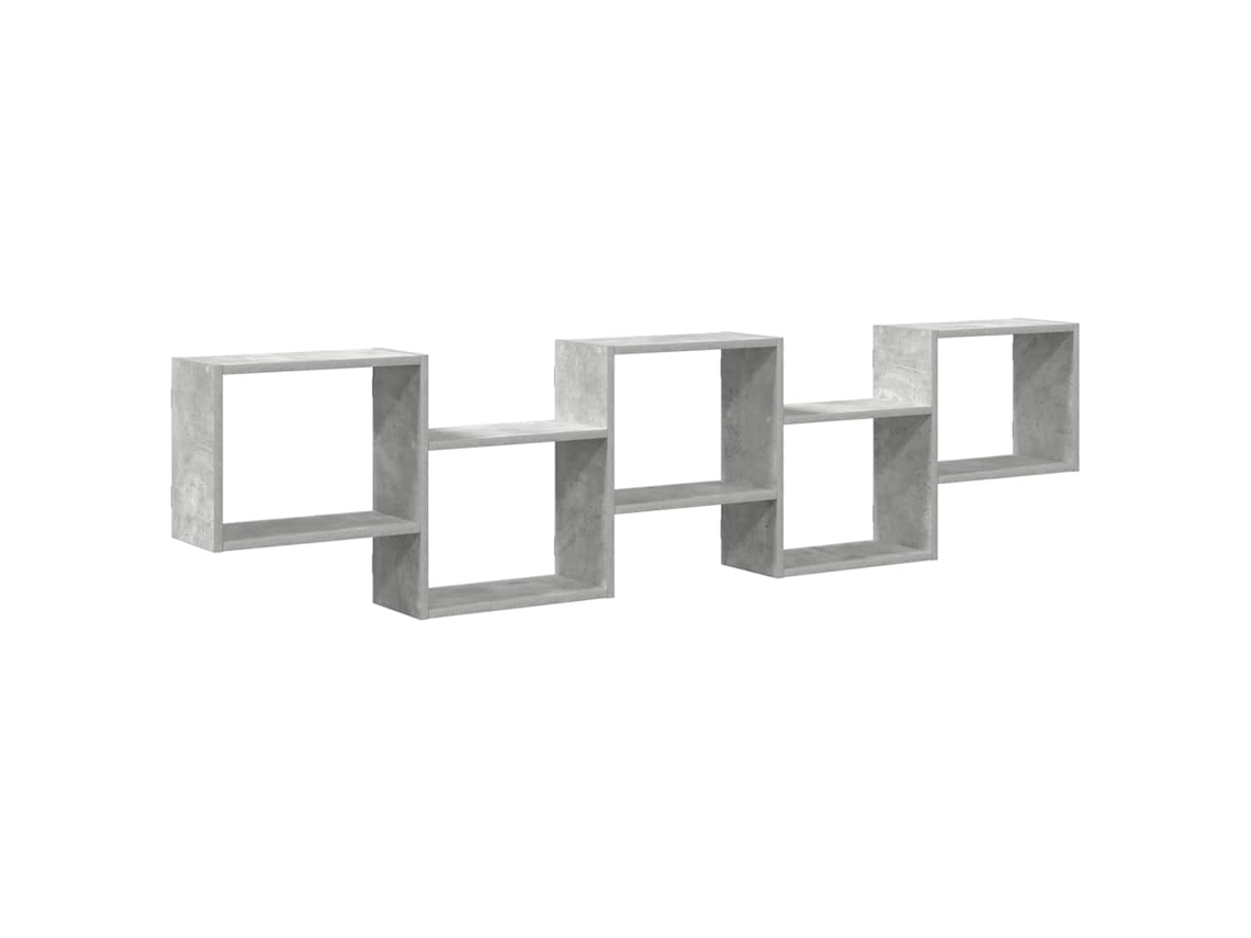 Wall Cube Shelf, Wall Cube Shelves Vidaxl Cinzeto Madeira Processada (n/a)