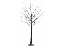 Bétula Artificial Com Iluminação Led, 96 Microleds Brancos Frios, 150 Cm, Marrom
