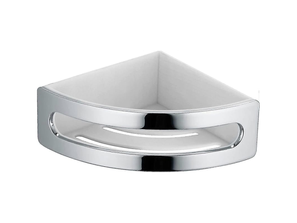 Cesto De Canto Para Chuveiro Elegance Cromo/branco