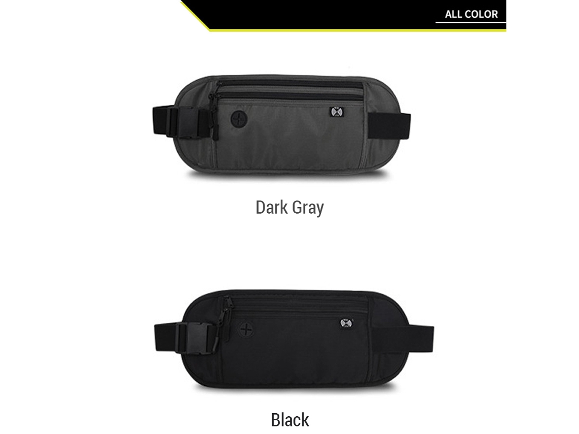 Bolsa Cintura Esportiva Impermeável Para Homens E Mulheres Com Buraco Para Fones De Ouvido E Suporte Para Celular