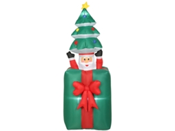 Decoração Natal Inflável Led Poliéster Vermelho Verde VELTRIX