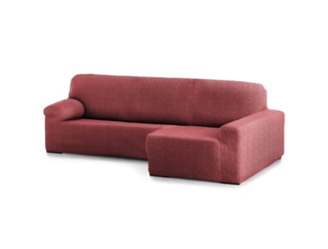 Capa Bi-Elástica para Sofá Adaptável Roc Chaise Longue Braço Longo Direito 250-360 Cm Castanho VIPALIA