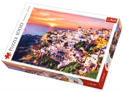 Puzzle TREFL   Sunset over Santorini (Idade Mínima Recomendada: 12 Anos  - 1000 Peças)