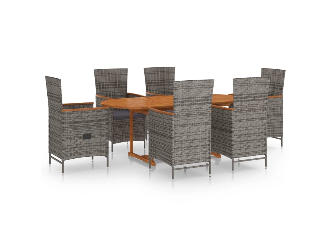 Dining Set, Dining Sets Vidaxl Cinzeto Rattan / Vime (n/a)