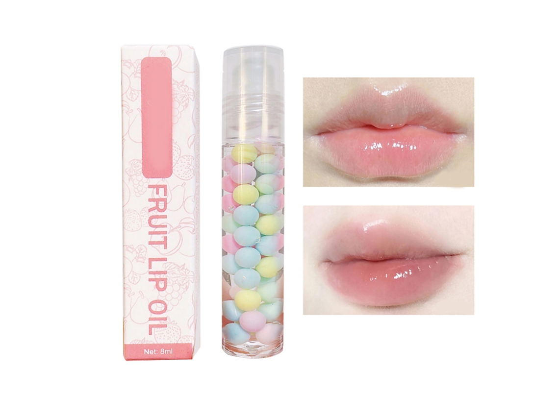 Sérum Labial Com Frutas Hidratante Balm Óleo Gloss Anti-idade Reduz Rugas Aumenta Volume