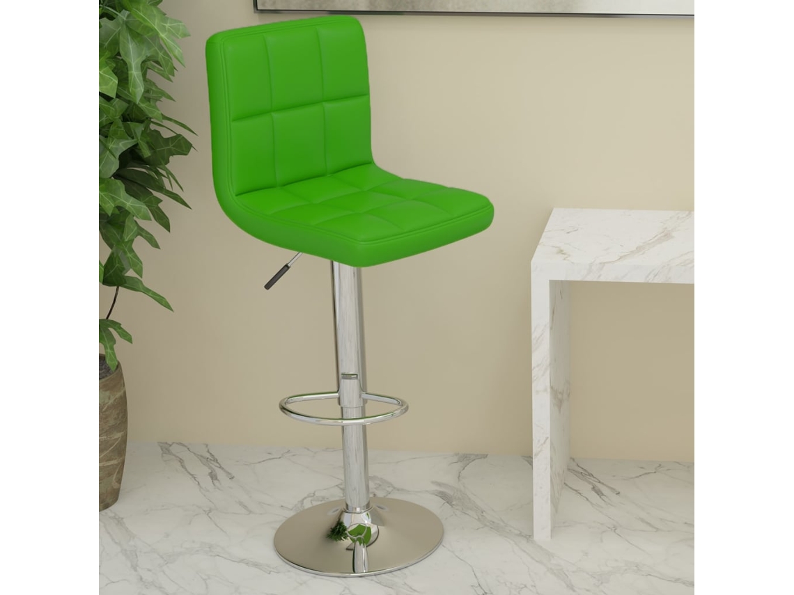 Vidaxl Banco De Bar Couro Artificial Verde