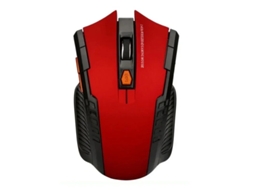 Rato YIZHOOD Jogos sem fio de alta precisão 2,4 GHz 6 botões 1600 DPI USB Retroiluminado silencioso Blue-tooth para laptop PC vermelho
