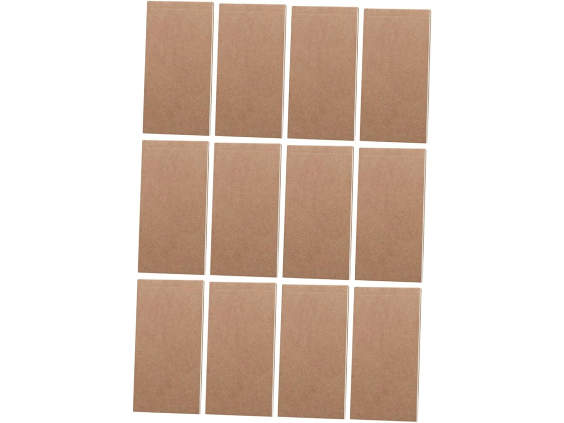 Lote De 12 Mini Blocos De Notas Portáteis Em Papel Kraft Caqui, 4 Tipos X 3, Formato Prático Para Estudantes