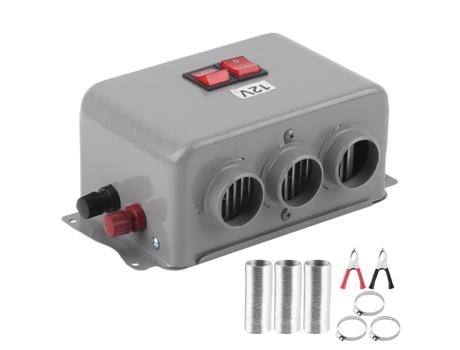 TBEST Aquecedor de Carro Compacto com Aquecimento Automático 12V 3 Furos Aquecedor de Aquecimento Rápido de Inverno 600W-800W