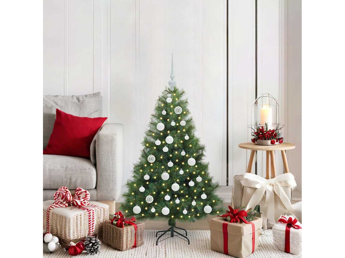 Vidaxl Árvore De Natal Artificial Com 150 Leds Verde 120 Cm Pe E Pvc