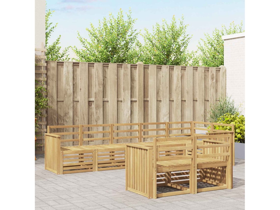 Vidaxl Conjunto De Sofás Para Exterior 8 Unid. Branco