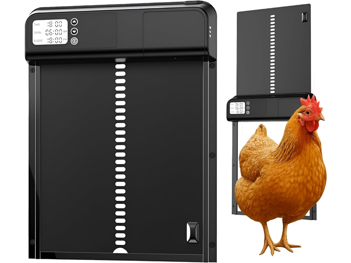 Porta Automática Para Galinheiro, Escotilha Programável Alimentada Por Bateria, Abertura E Fechamento Automáticos