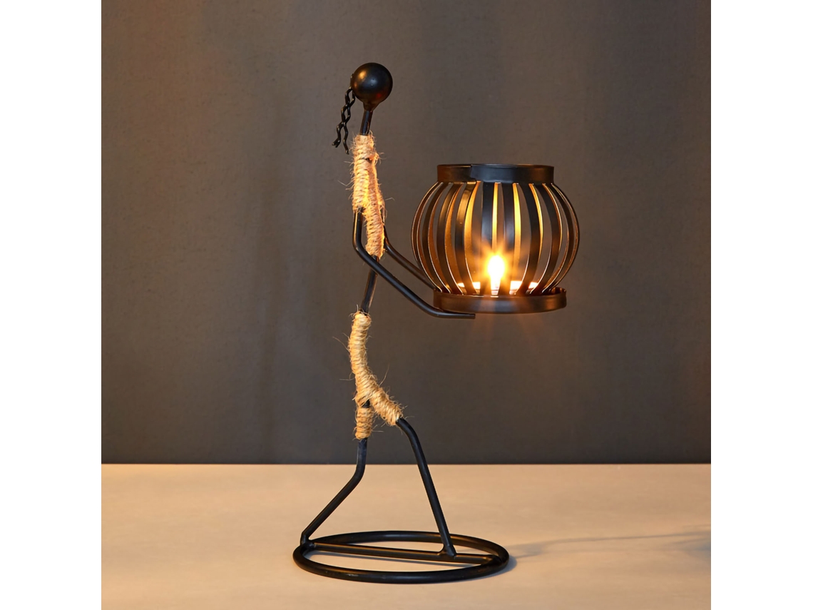 Porta velas LAXISCREED Artístico de Ferro Forjado H