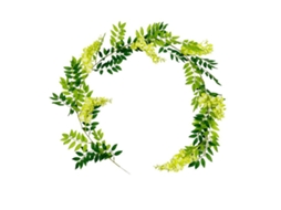 Laxiscreed Vinha De Wisteria Artificial Verde Para Decoração Elegante A10509