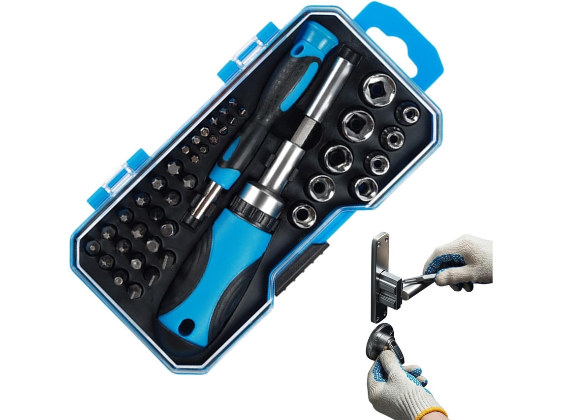 Kit De Chave De Fenda Com Catraca Magnética Portátil | Kit