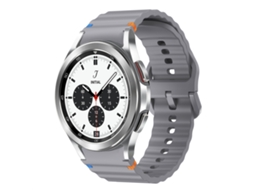Bracelete para Samsung Galaxy Watch 4 Classic Silicone Costurado com Padrão de Onda Cinza Escuro XIAOMOYU (42mm/46mm)