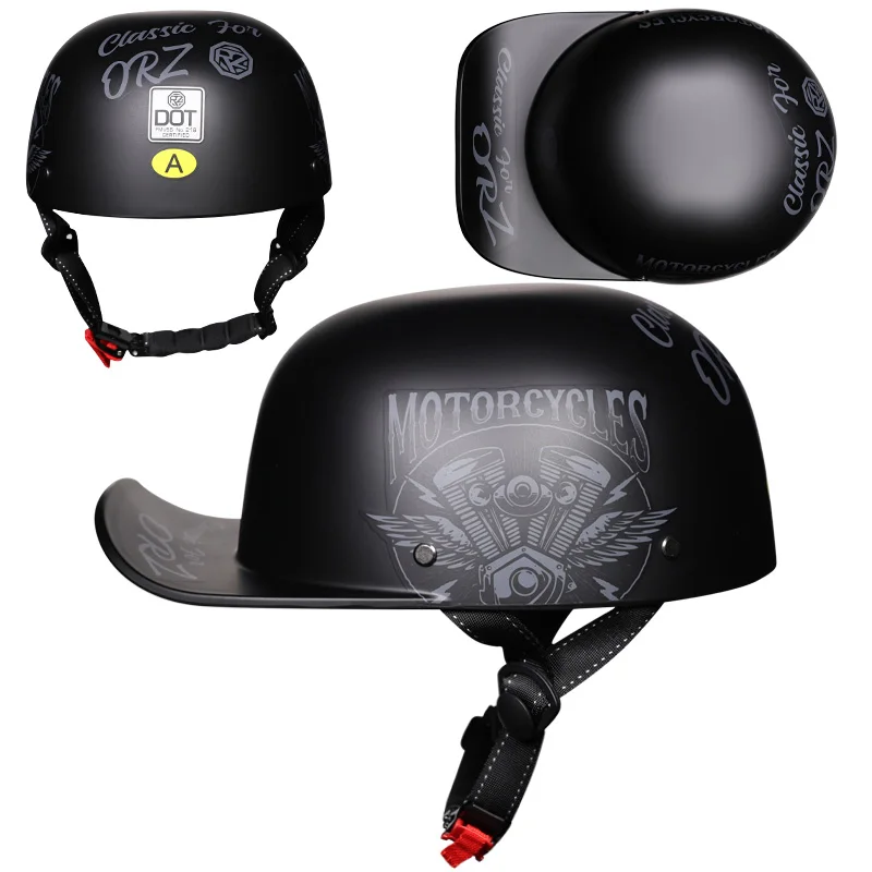 (m) Capacete Retrô De Motocicleta, Boné De Beisebol