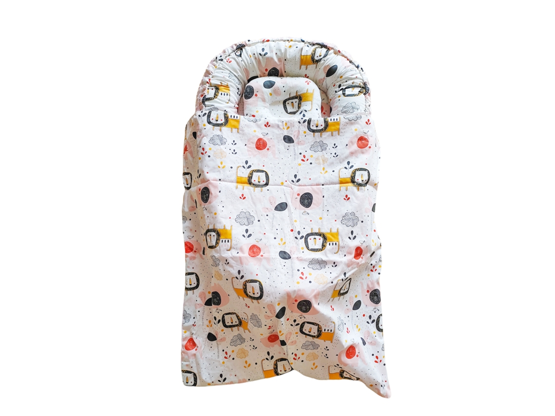 Ninho De Bebé Eifson- Com Capa Integrada E Travesseiro Ergonômico Para Cabeça 50*85*12cm - Leão