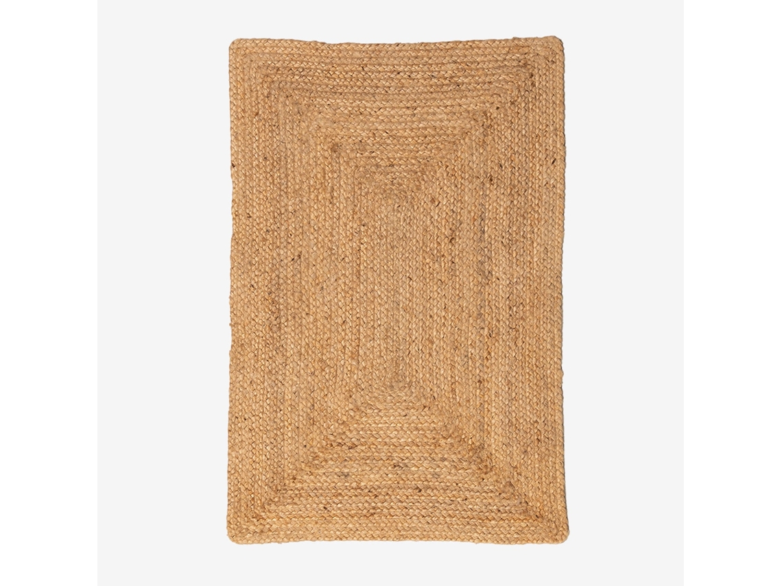 Sklum Felpudo Retangular 60x90 Cm Em Juta Natural Airo Juta                              Yute