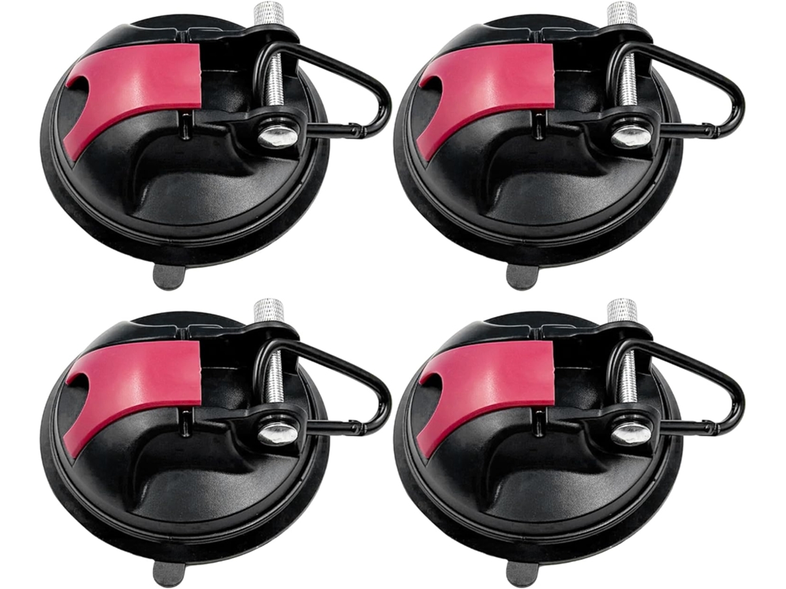Ganchos De Ventosa Potentes, Conjunto De 4 Ganchos Para Camping Com Conector, Ganchos De Ventosa Resistentes, Clipes Sem