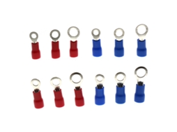 300pcs Conectores de Fio Elétrico Isolados com Emenda Anel Paleta e Desconexão Rápida Kit de Assortimento | S/MARCA
