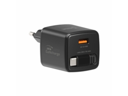 Carregador de SWISSTEN Slicecharge Gan 45W 1Xusbc+Usb (Preto)