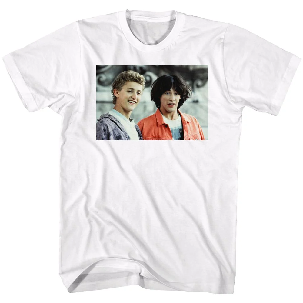Rockinstone Bill And Ted The Dudes White Adult T-shirt Size:s