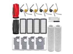 Kit De Acessórios De Reposição Para Aspirador Roborock Qrevo Curv 2 Flow: Peças Principais, Escovas Laterais, Filtros, Esfregão, Sacos De Pó.