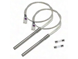 Kit de Ignição Hot Rod Elemento Aquecimento para Churrasqueira a Pellets Alta Temperatura - Haste Aço Inoxid Ável, Inclui 2 Fusíveis GOKOCO