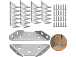 Cantoneira Universal Em Aço Inoxidável, Parafusos Em Aço Inoxidável, Reforço Laminado, Conectores De Fixação Em Três