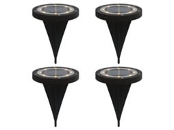 Solar Ground Light, Solar Ground Lights Vidaxl Preto Poliestireno (n/a)