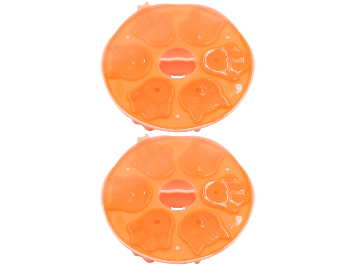 Moldes de Silicone para Bolo 2 Peças 12 Cavidades Moldes de Desenho Animado para Alimentos Reutilizáveis para Pudim Gelatina Biscoitos e Gelo NEVEANCE