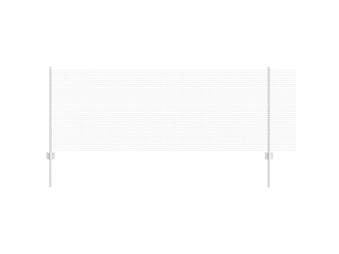 Conjunto 1 Cerca Externa Vidaxl Prateado Aço (10 X 0,8 M)