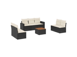 Garden Sofa Set, Garden Sofa Sets Vidaxl Preto Rattan / Vime (n/a)
