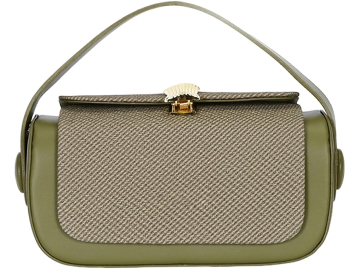 Bolsa De Ombro | Clutch Moderna, Fecho De Zíper, Alça Superior, Aba De Tecido, Bolsa Elegante Para Gokoco