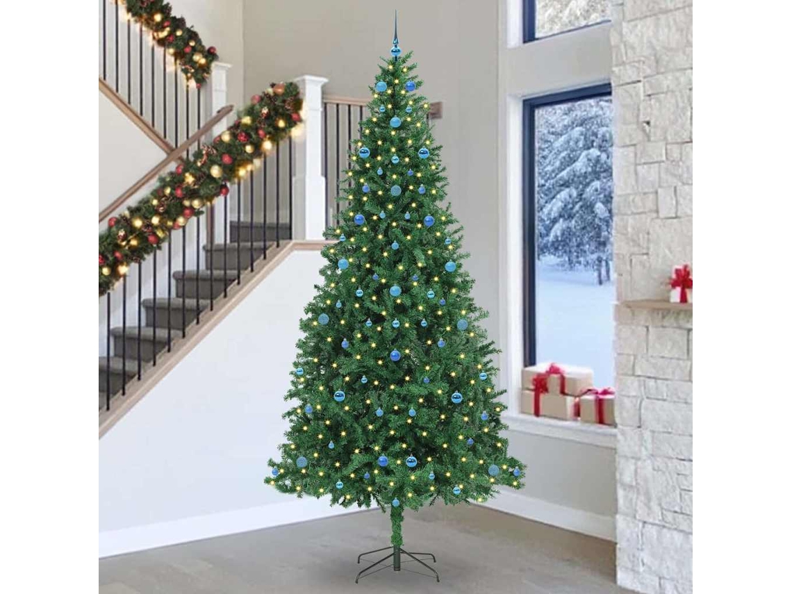 Vidaxl Árvore De Natal Artificial Verde 300 Cm Pvc, Metal E Plástico