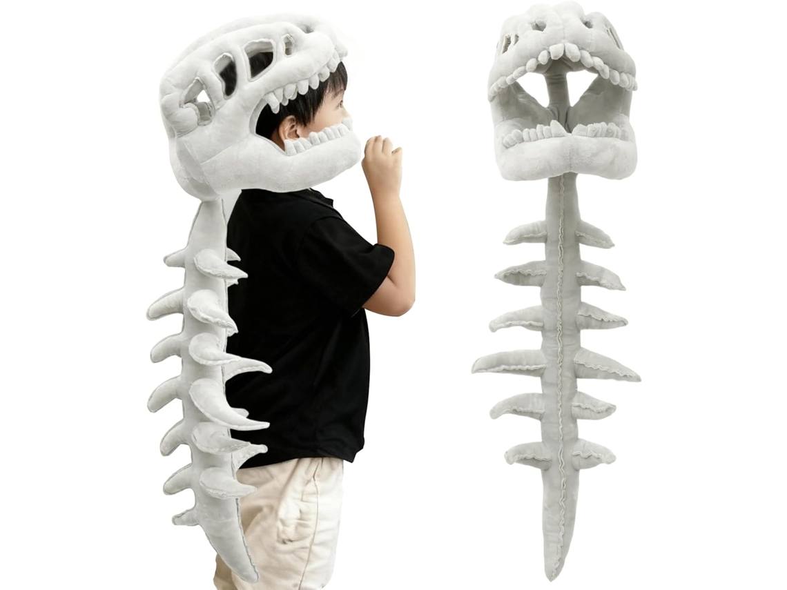 Brinquedo De Pelúcia Portátil Esqueleto Dinossauro, Roupa